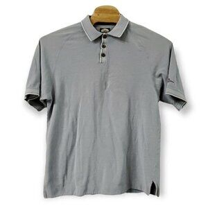 Tommy Bahama‎ Shirt Adult Large Gray Polo Cotton Short Sleeve Casual Mens